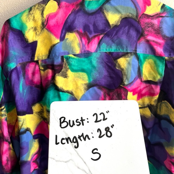 Vintage Guess by Marciano Bright Funky Patterned Button Up Shirt Mens Size M - Picture 8 of 8